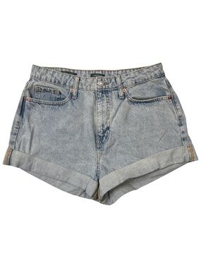 {Wild Fable} "Highest Rise Mom Shorts" Light Blue Rolled Hem Denim WS31